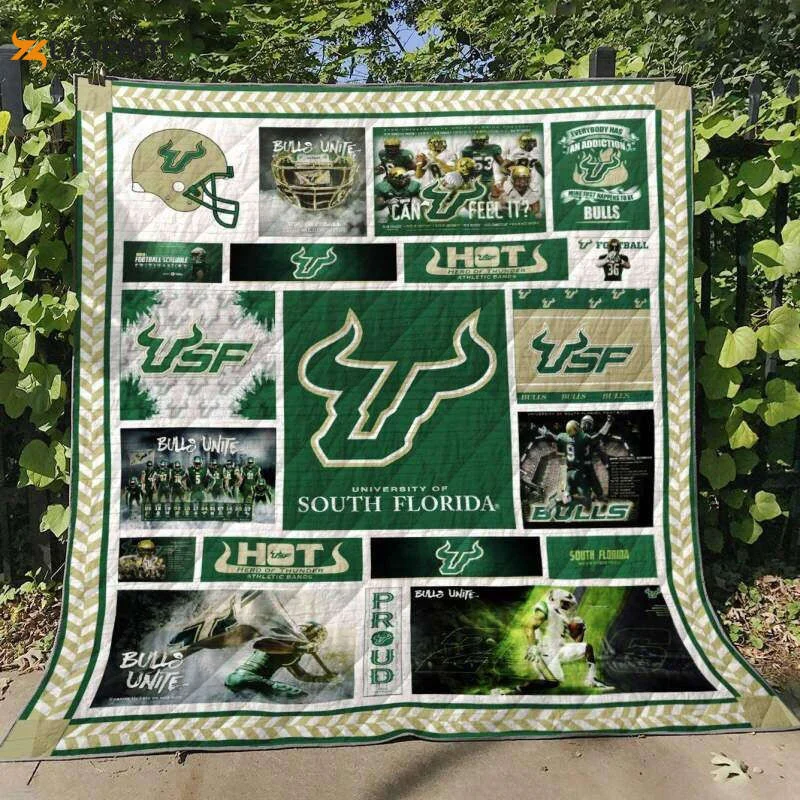 Ncaa South Florida Bulls 3D Customized Personalized 3D Customized Quilt Blanket For Fans Home Decor Gift ,  Soft Quilt, King Size, All Season Cozy Quilt QB0901