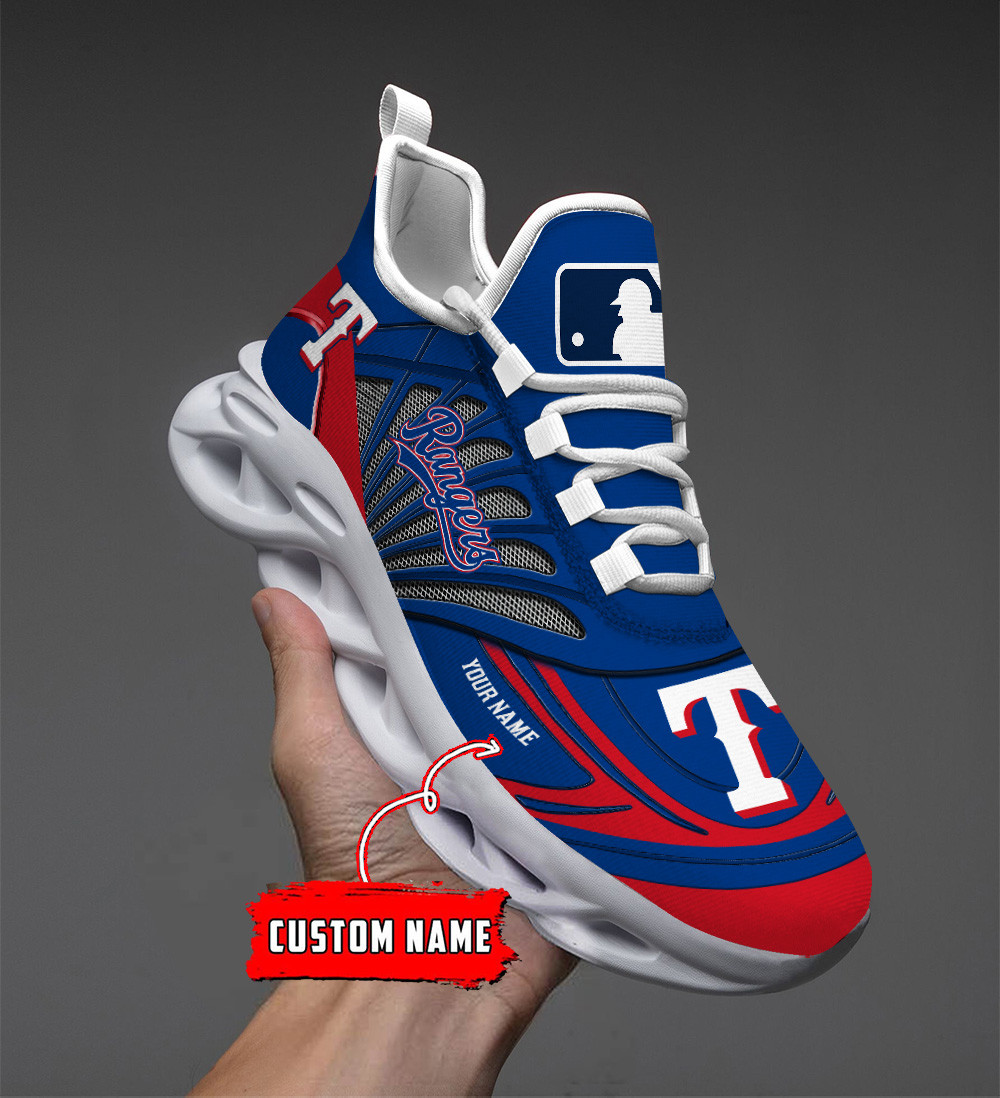 MLB Texas Rangers Custom Name Max Soul Shoes V5 for Men and Women MS0601