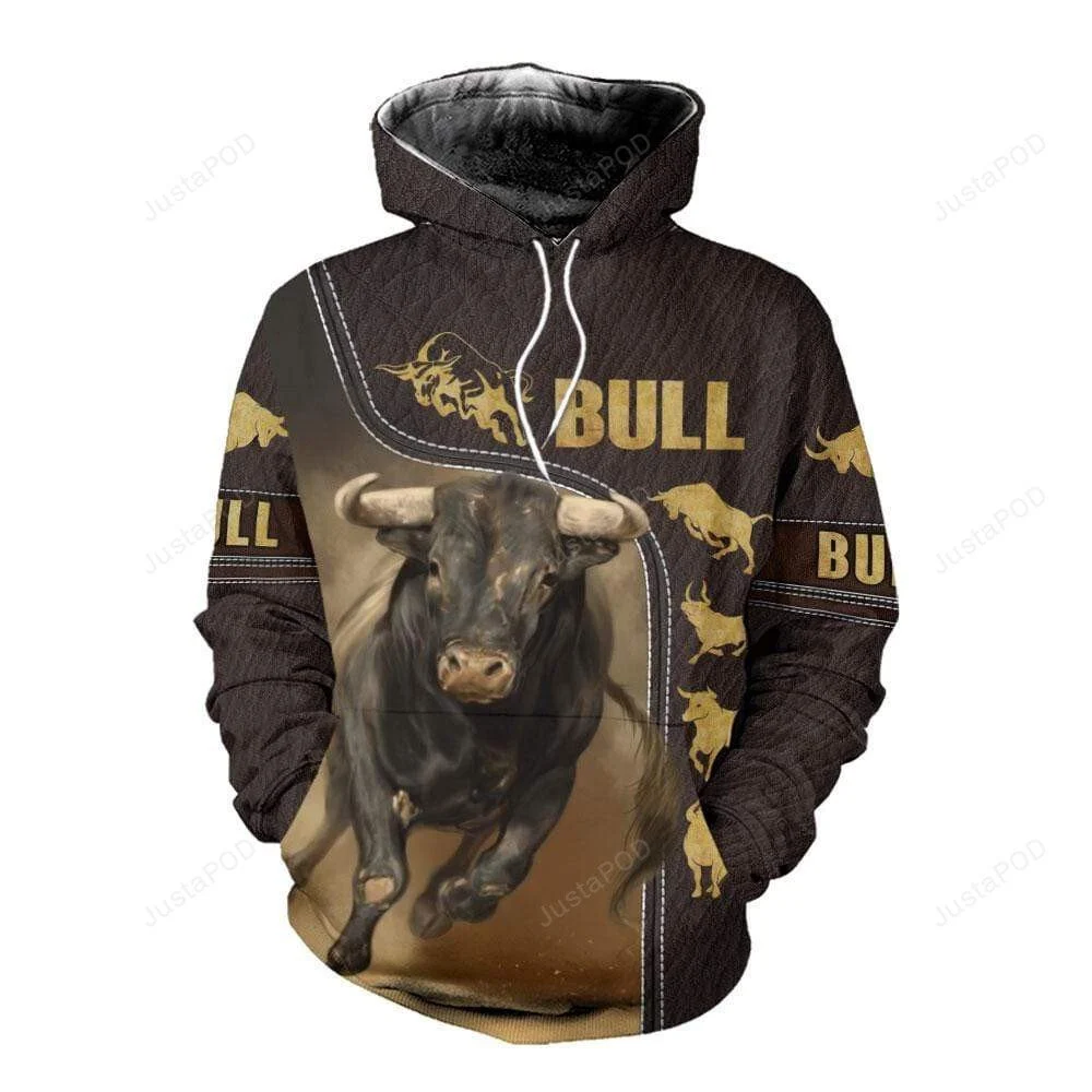 Amazing Strong Bull Brown 3D All Print Hoodie, Zip- Up Hoodie HZ0501