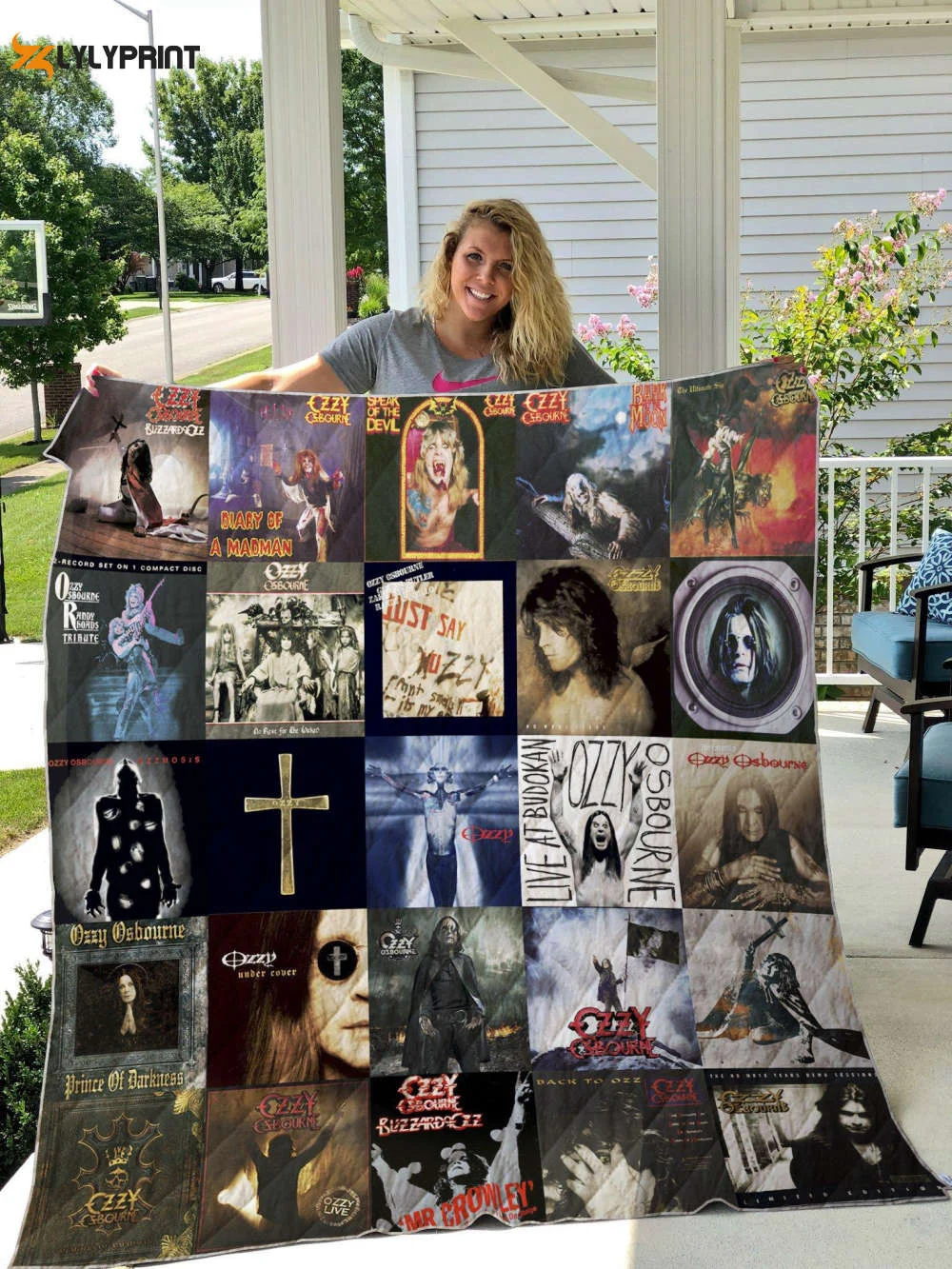 Ozzy Osbourne Quilt Blanket For Fans Home Decor Gift , Soft Quilt, King Size, All Season Cozy Quilt QB0901