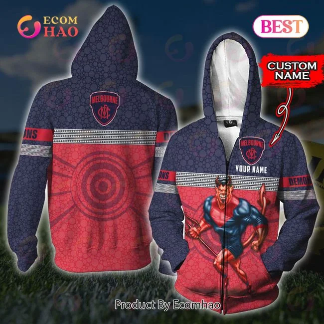 AFL Melbourne Demons Custom Name 3D Shirt, Zip Hoodie, Man – Women, Warm, Premium Quality HZ0501