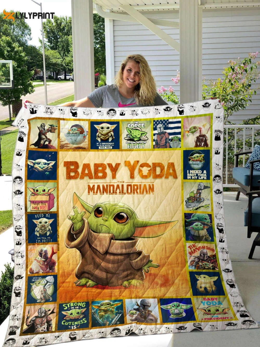 Baby Yoda Star Wars The Mandalorian All Season Quilt Blanket For Fans Home Decor Gift ,  Soft Quilt, King Size, All Season Cozy Quilt QB0901