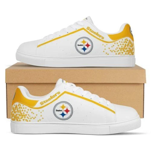 NFL Pittsburgh Steelers White Golden Stan Smith Shoes Sneakers Store, Trendy Style Sneakers ST0801