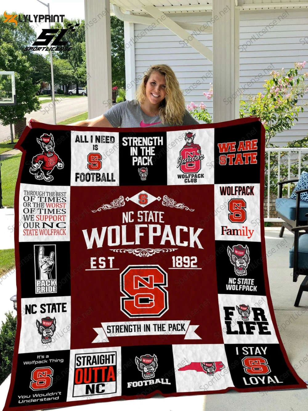 NC State Wolfpack 1 Quilt Blanket For Fans Home Decor Gift ,  Soft Quilt, King Size, All Season Cozy Quilt QB0901