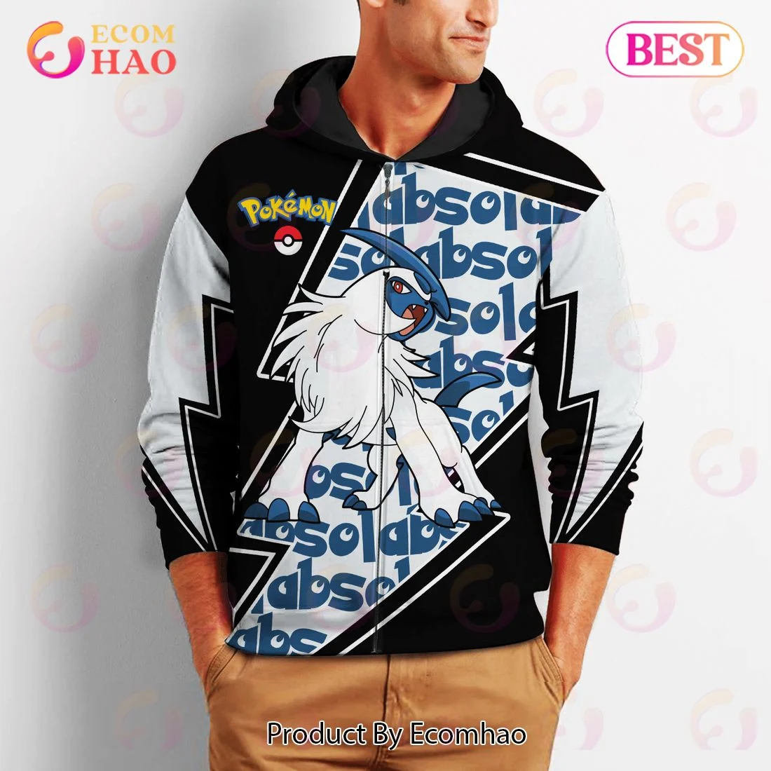 Absol Zip Hoodie Costume Pokemon, Zip Hoodie, Man – Women, Warm, Premium Quality HZ0501