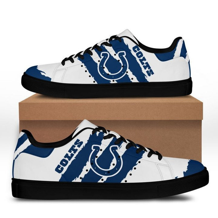 NFL Indianapolis Colts White Blue Stan Smith Shoes for Women and Men, Trendy Style Sneakers ST0801