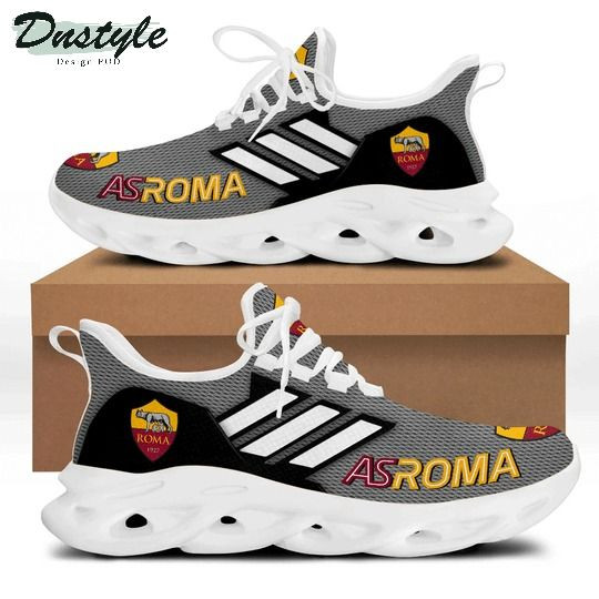 Custom AS Roma Grey White Stripes Max Soul Shoes Men Women MS0601