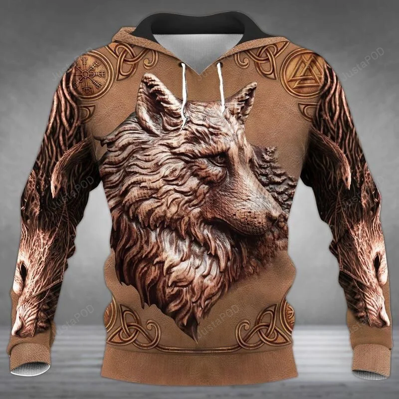 Wolf Viking 3D All Over Printed Hoodie, Zip- Up Hoodie HZ0501