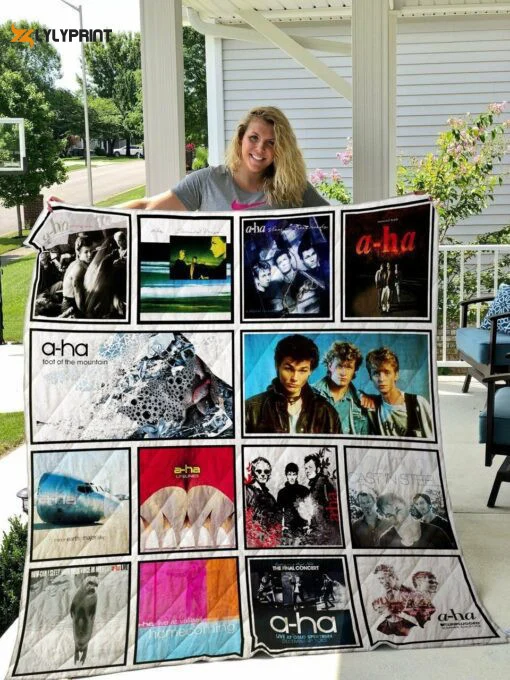 A-ha Quilt Blanket For Fans Home Decor Gift ,  Soft Quilt, King Size, All Season Cozy Quilt QB0901